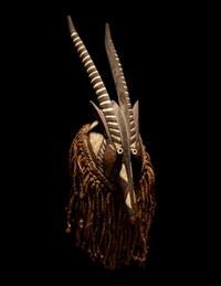 Two Mossi Wood Antelope Helmet Masks
