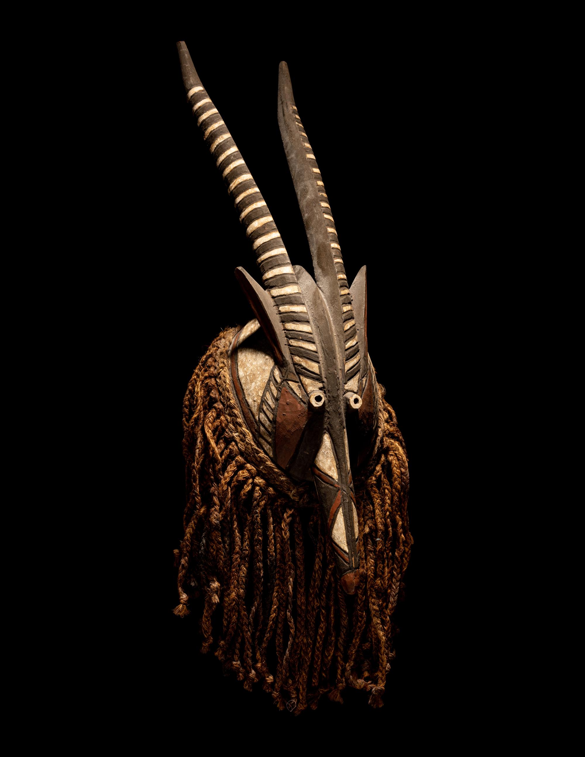 Two Mossi Wood Antelope Helmet Masks