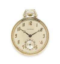 A 14 Karat Yellow Gold 'Riverside' Open Face Pocket Watch, Waltham, Circa 1923, 38.30 dwts.