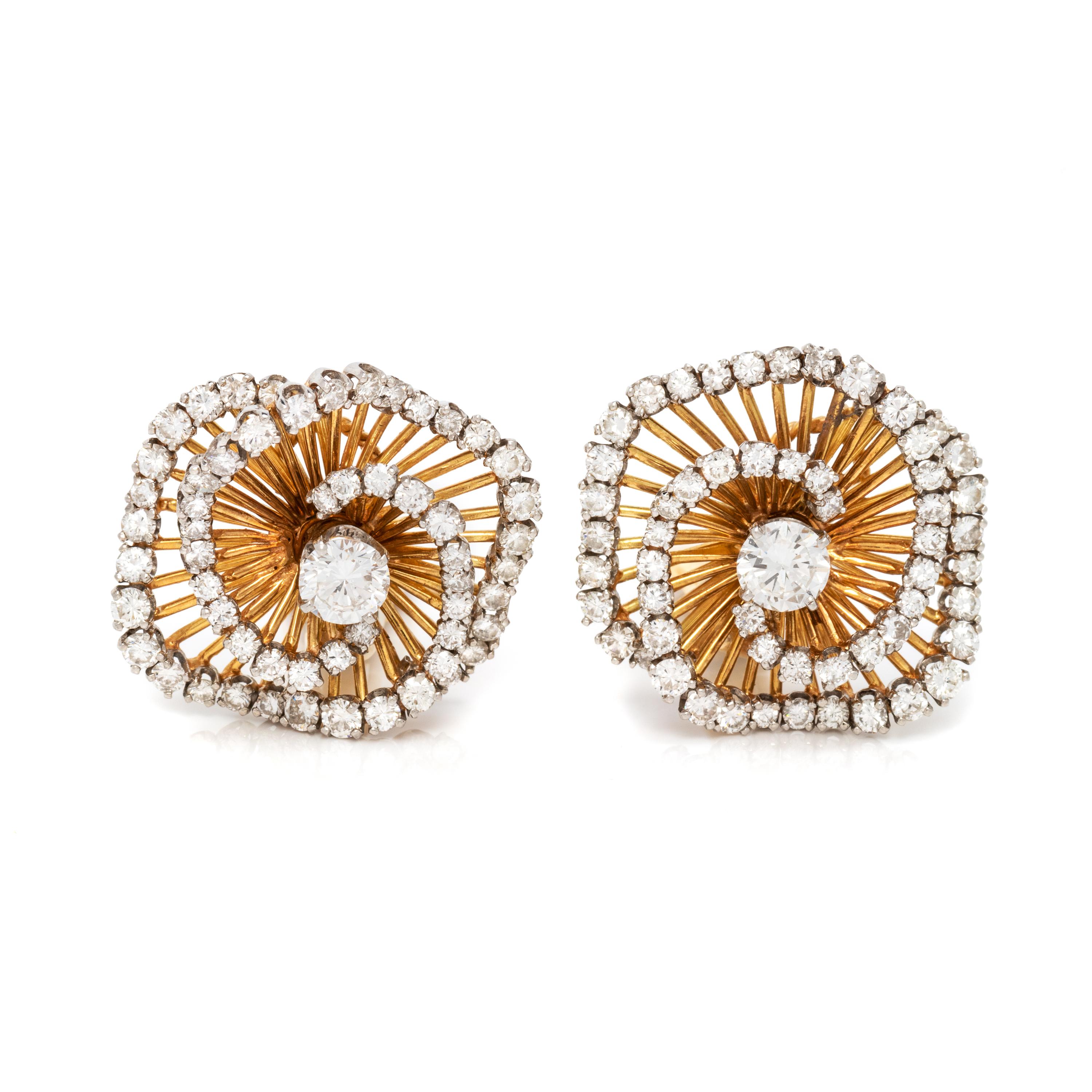 VAN CLEEF & ARPELS, DIAMOND 'CHEVAUX D'ANGE' EARCLIPS