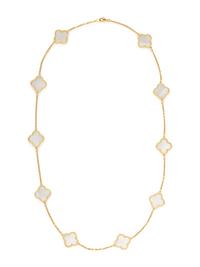 YELLOW GOLD AND MOTHER-OF-PEARL NECKLACE