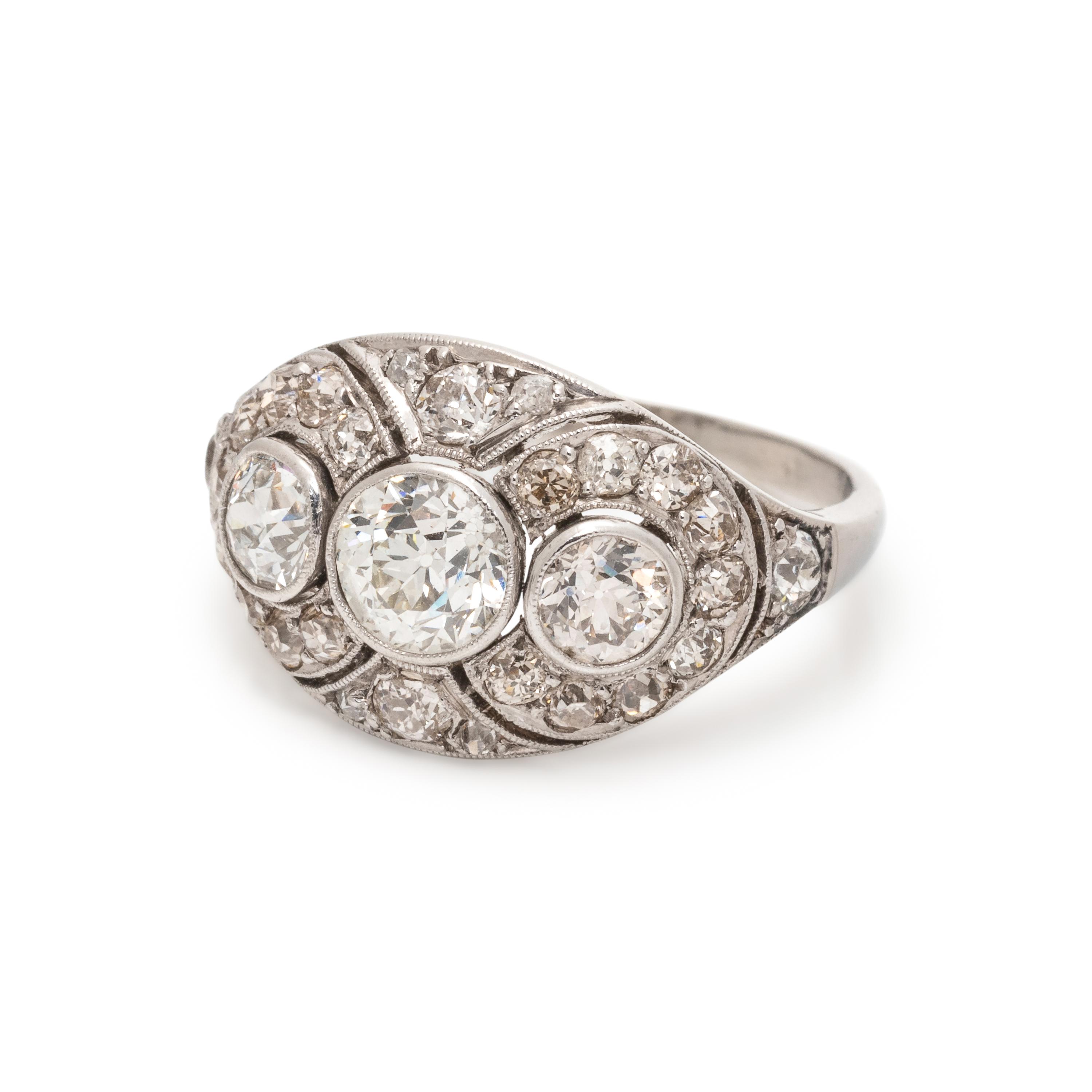 ART DECO, DIAMOND RING