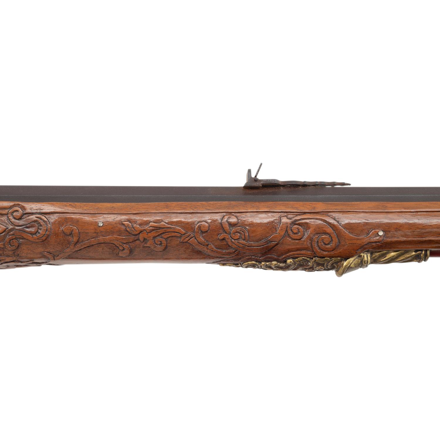 Carved Contemporary Flintlock Jaeger Rifle