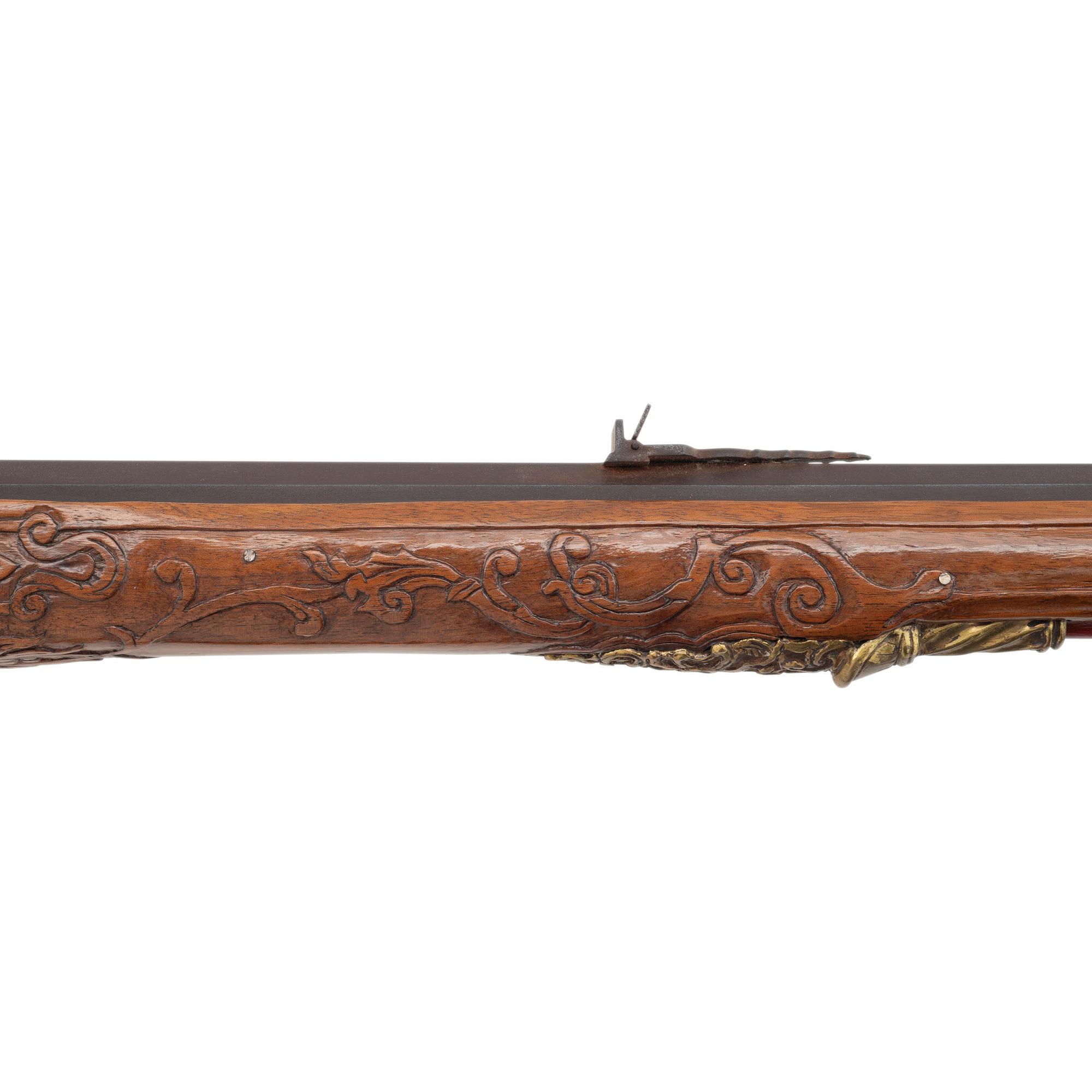 Carved Contemporary Flintlock Jaeger Rifle