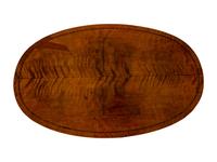 A Regency Inlaid Satinwood, Ebonized and Parcel Gilt Oval Work Table — EARLY 19TH CENTURY