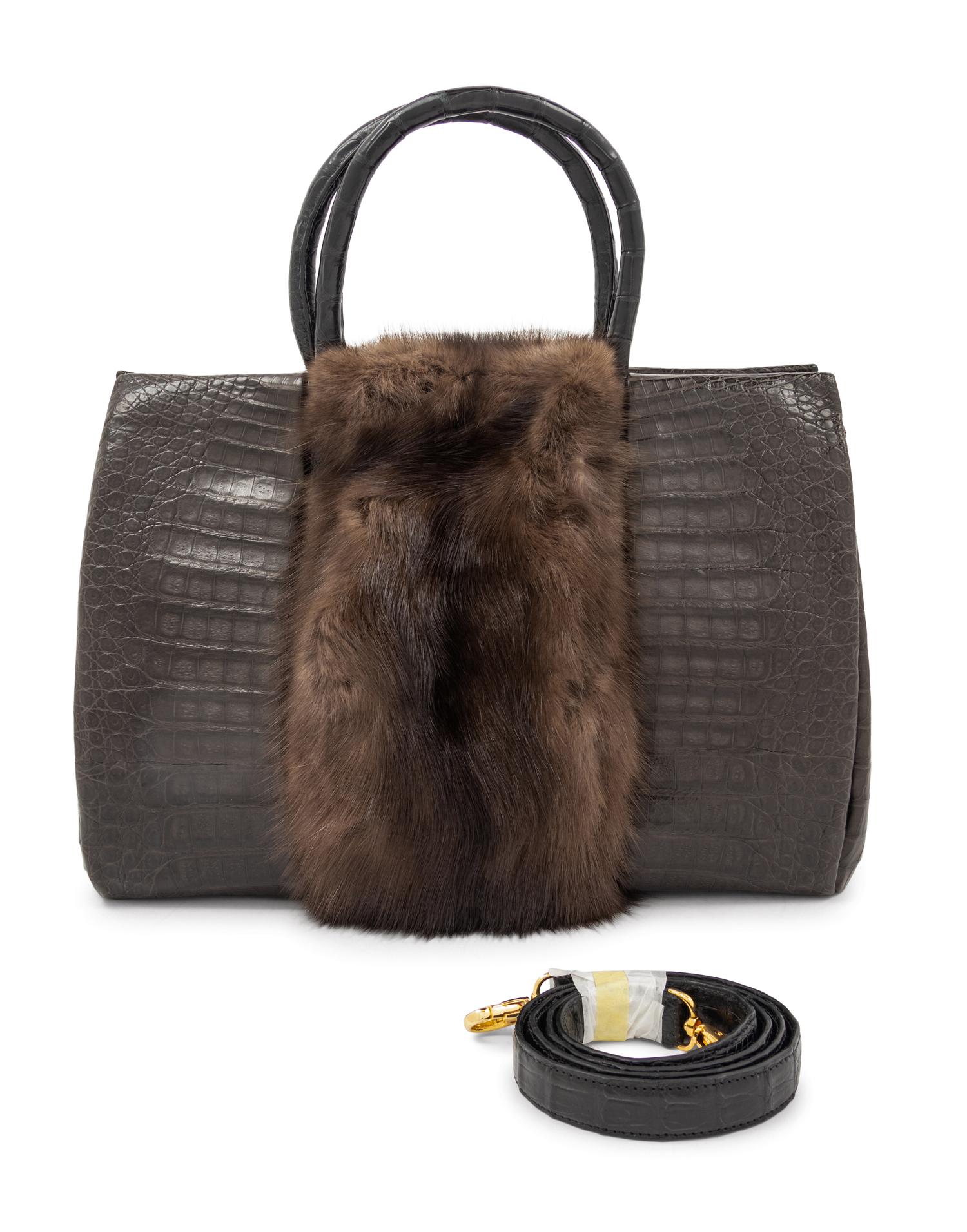 Nancy Gonzalez Sable and Crocodile Bag, 2000s — Retails now at Neiman Marcus for $3,060.00