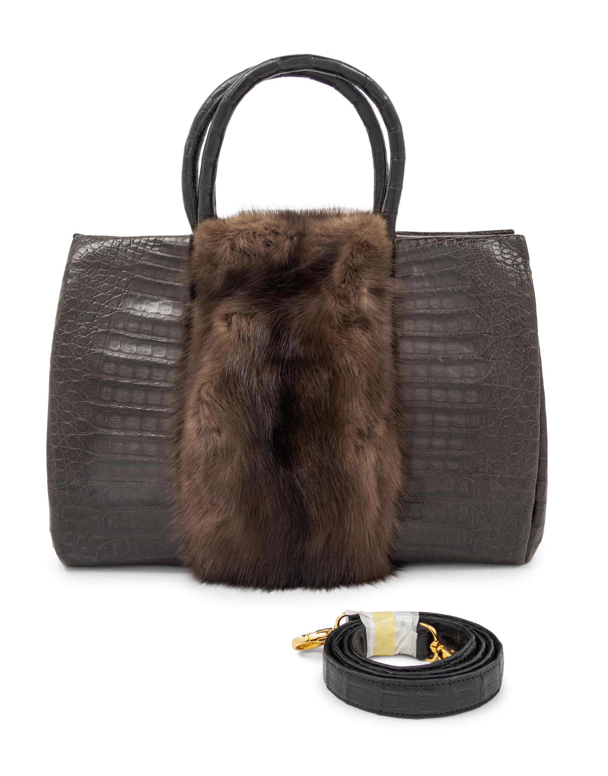 Nancy Gonzalez Sable and Crocodile Bag, 2000s — Retails now at Neiman Marcus for $3,060.00