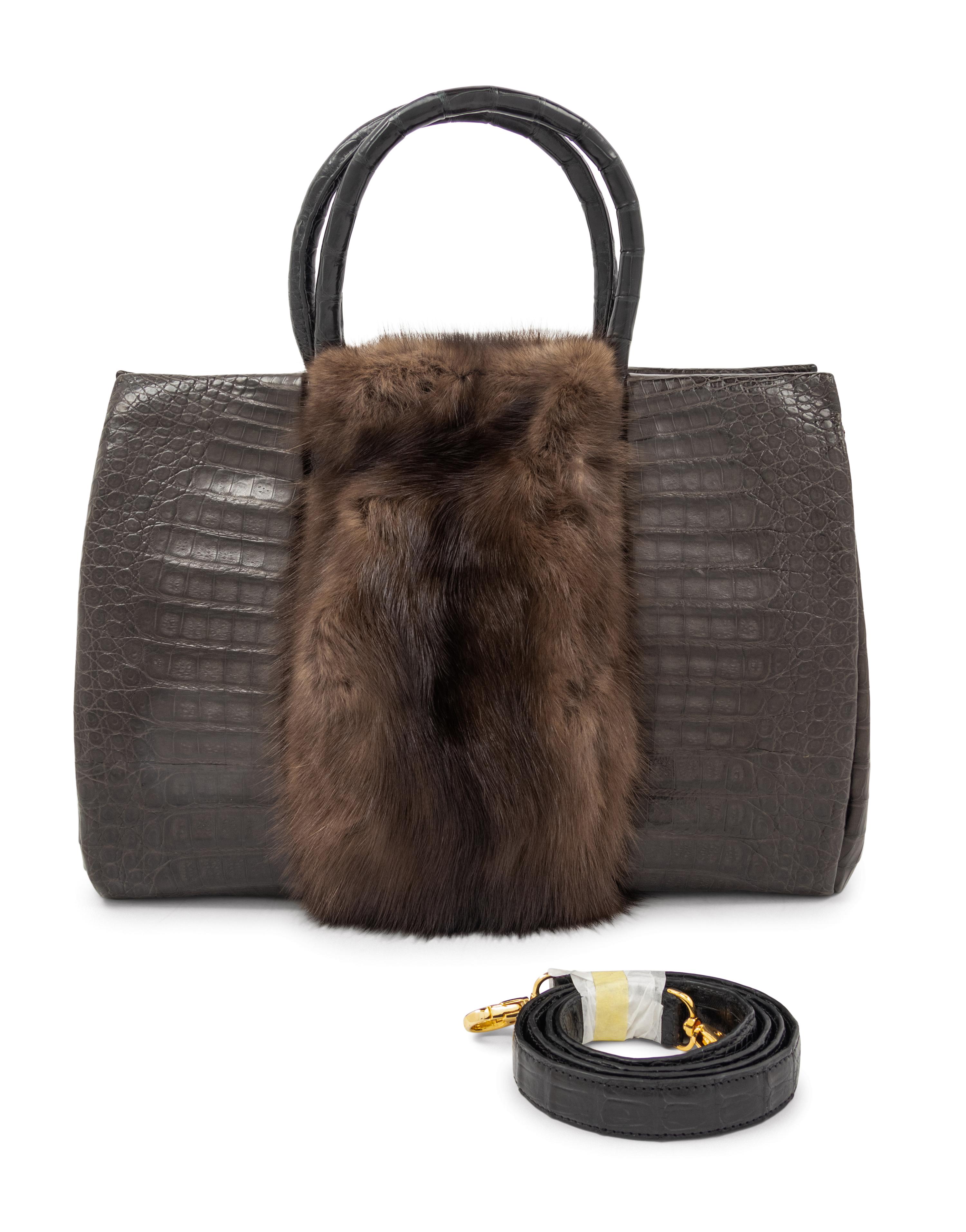 Nancy Gonzalez Sable and Crocodile Bag, 2000s — Retails now at Neiman Marcus for $3,060.00