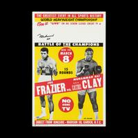 A Muhammad Ali vs Joe Frazier March 8, 1971 Signed Autograph Poster (PSA)