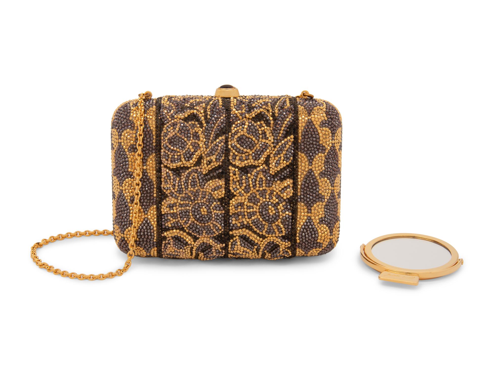 Judith Leiber Floral Minaudière Clutch