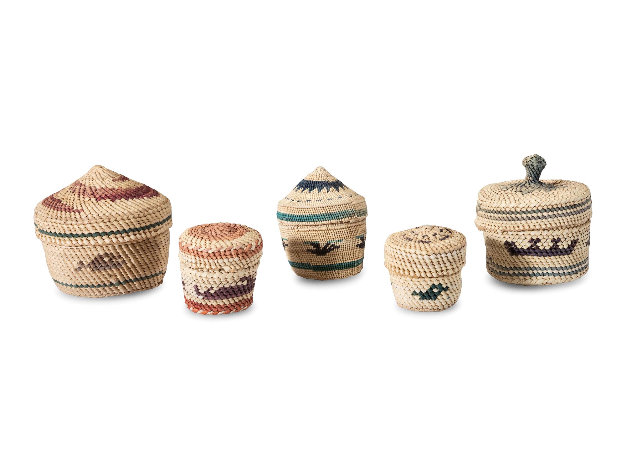 Collection of Nuu-chah-nulth Trinket Baskets