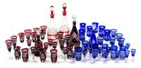 A Collection of Bohemian Glass Stemware Height of tallest 16 inches. — LATE 19TH/EARLY 20TH CENTURY