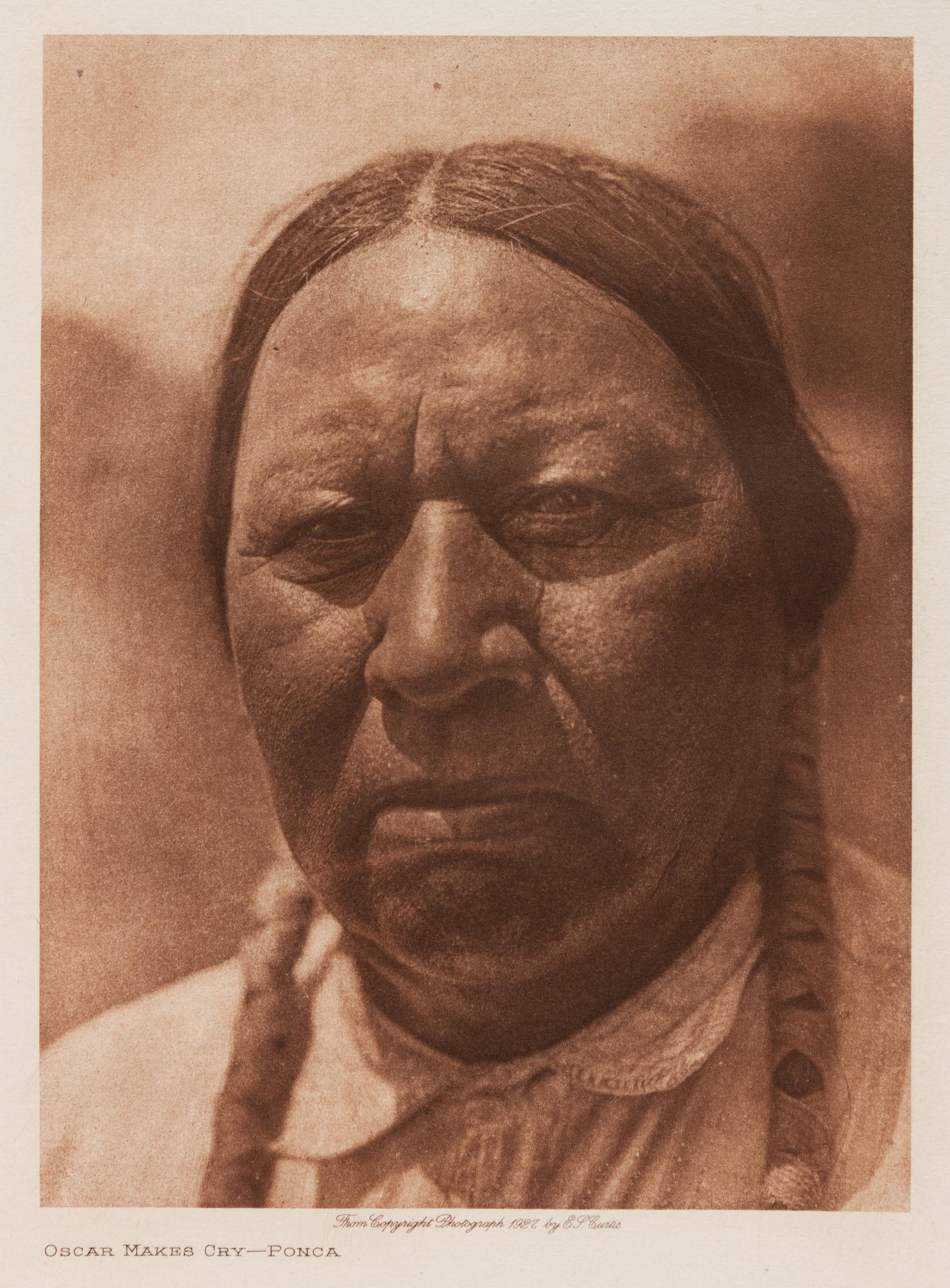 A group of three prints ( Oscar Makes Cry-Ponca, 1927; A House at Wakhtek-Yurok , 1932; Village of Nootka , 1915)