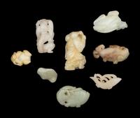 Eight Chinese Carved Jade Articles