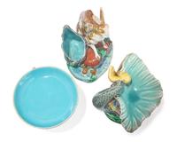 Three English Majolica Dishes