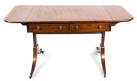 A Regency Mahogany Sofa Table Height 27 1/2 x width 53 1/2 x depth 24 1/2 inches. — SECOND QUARTER 19TH CENTURY