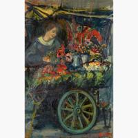 Arbit Blatas (Lithuanian, 1908-1999) The Flower Cart