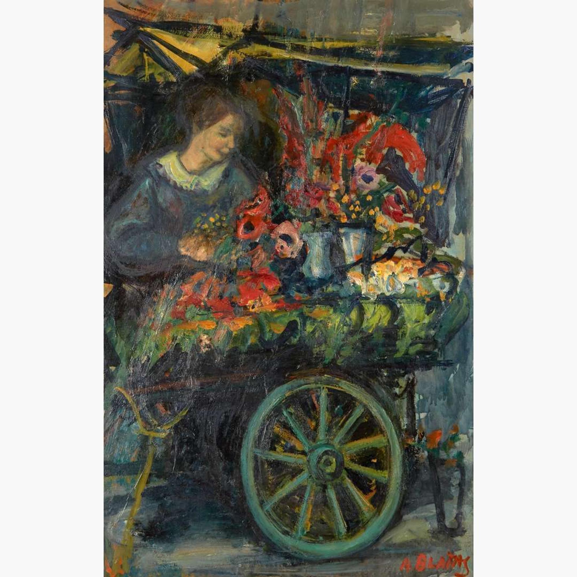 Arbit Blatas (Lithuanian, 1908-1999) The Flower Cart