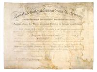 GREENER, RICHARD T. B.A. Diploma of first African-American Harvard alumnus, June 28, 1870.