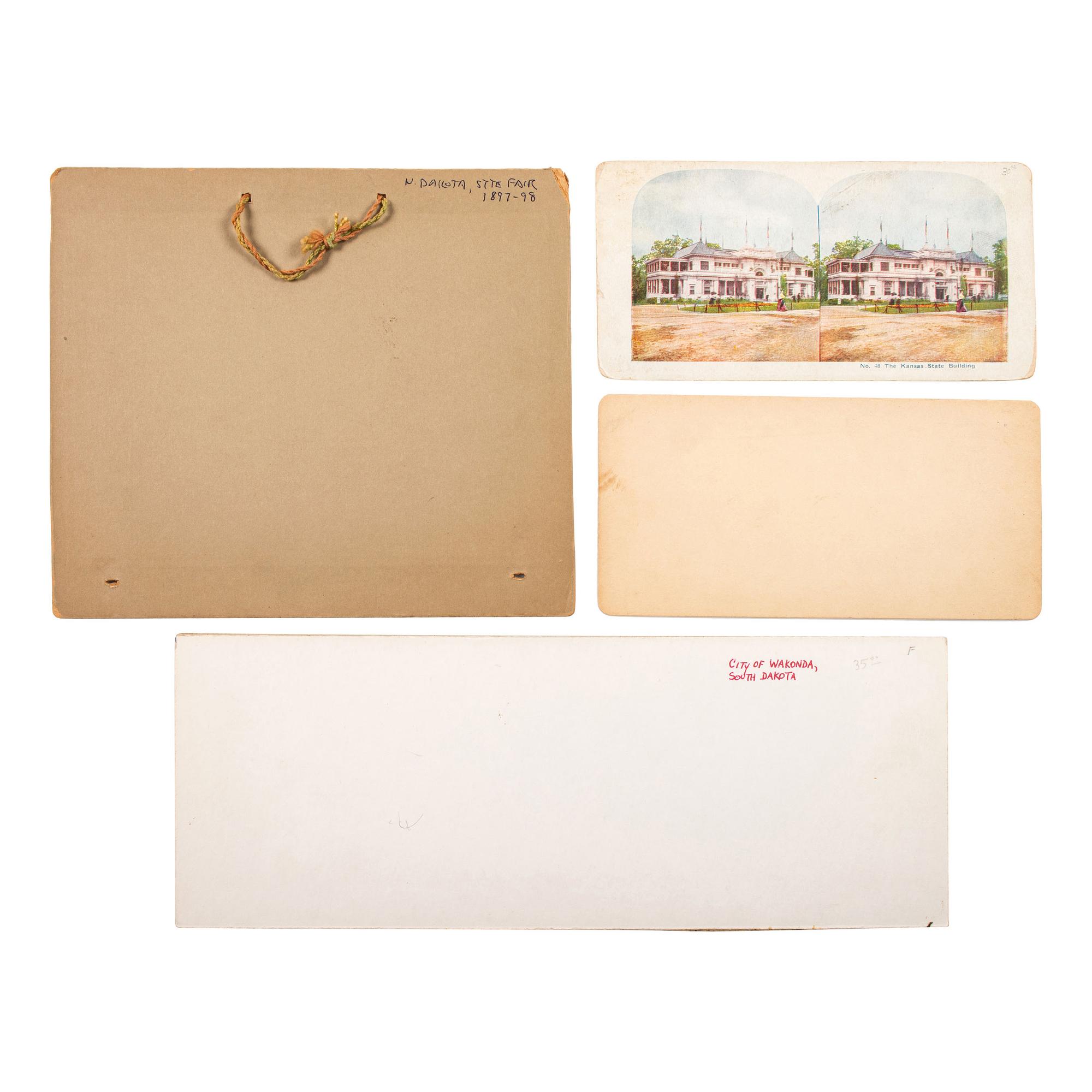 [WESTERN AMERICANA]. A group of stereoviews, albumens, and silver gelatin photographs taken in North Dakota, South Dakota, Montana, Wyoming, and Utah, with Mormon interest, comprising:
