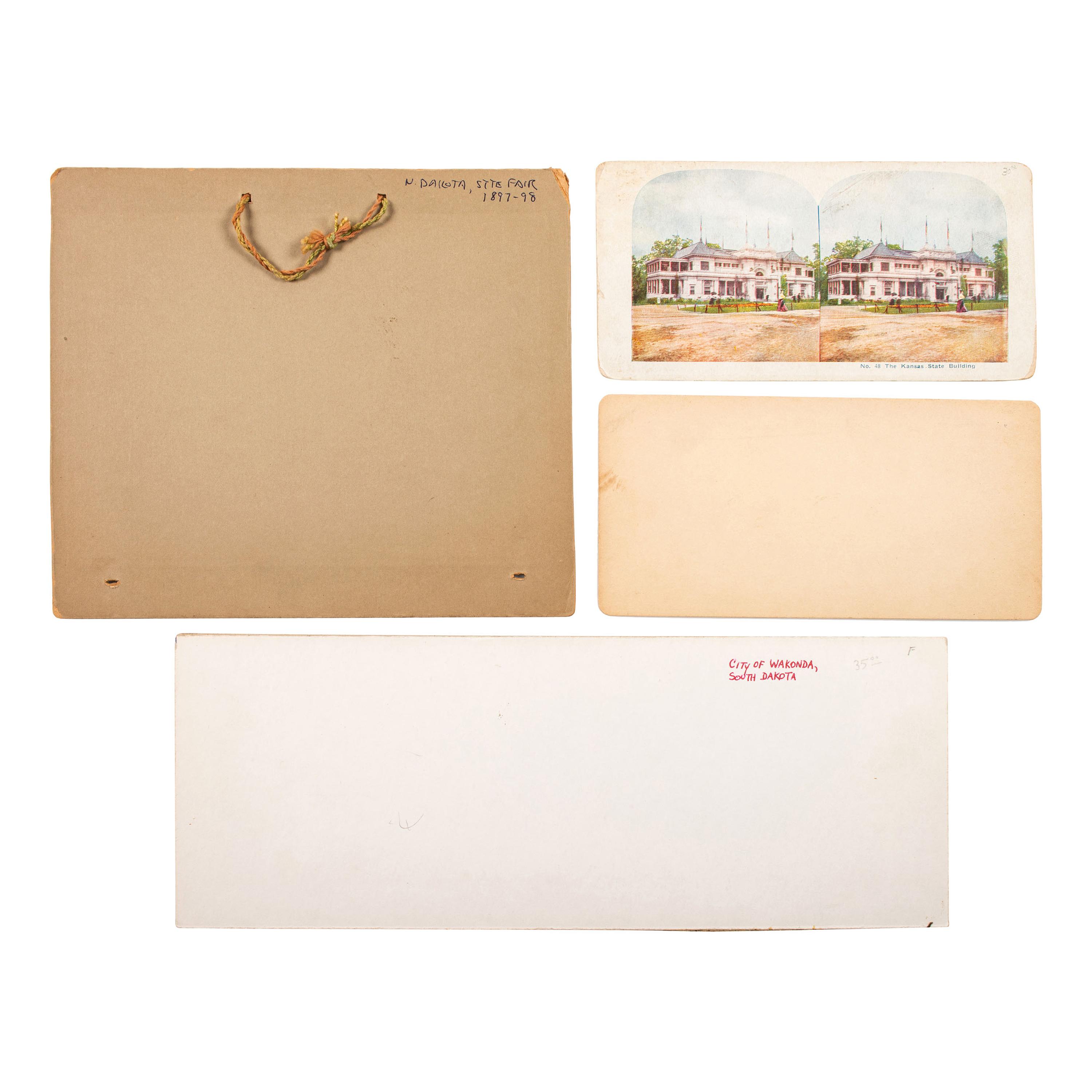 [WESTERN AMERICANA]. A group of stereoviews, albumens, and silver gelatin photographs taken in North Dakota, South Dakota, Montana, Wyoming, and Utah, with Mormon interest, comprising: