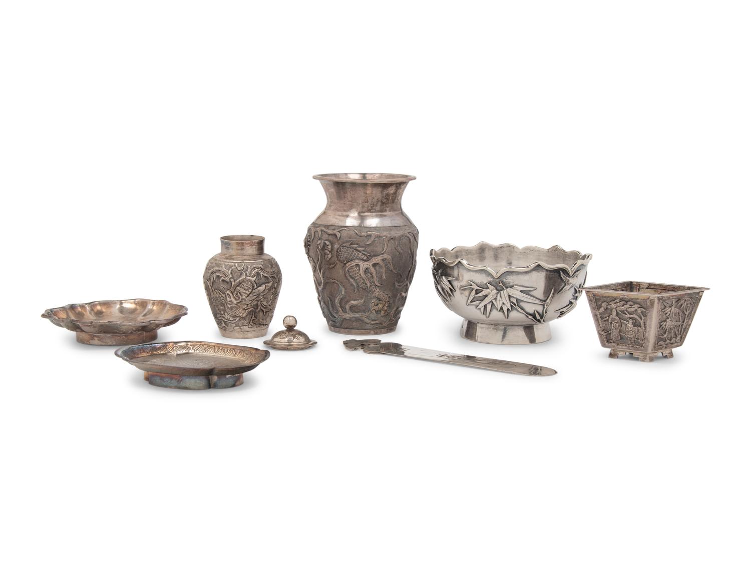 Seven Chinese Export Silver Articles