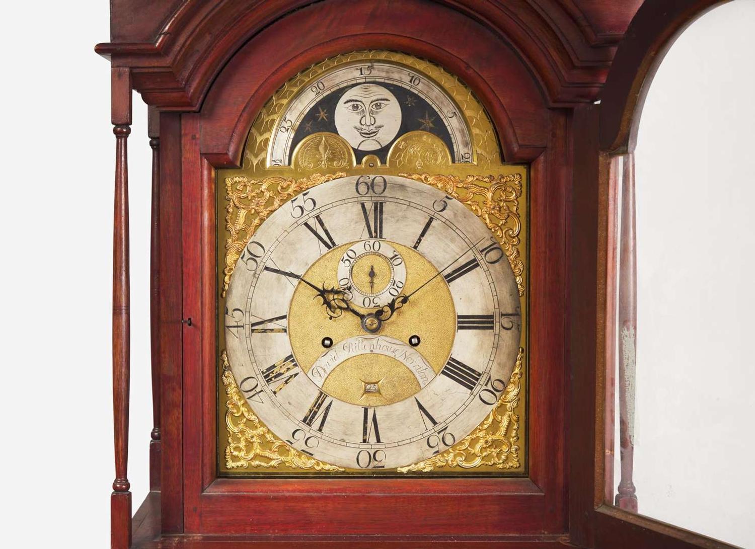 A fine and rare Chippendale walnut tall case clock, David Rittenhouse (1732-1796), Norriton Township, Montgomery County, PA, circa 1765