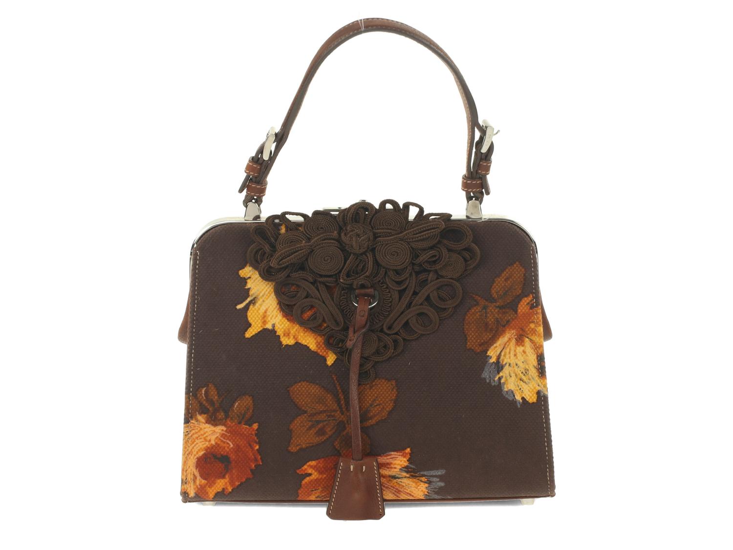 Prada Floral Top Handle Bag