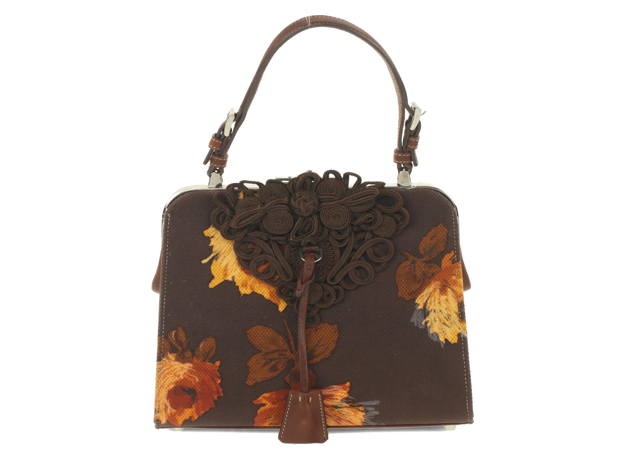 Prada Floral Top Handle Bag