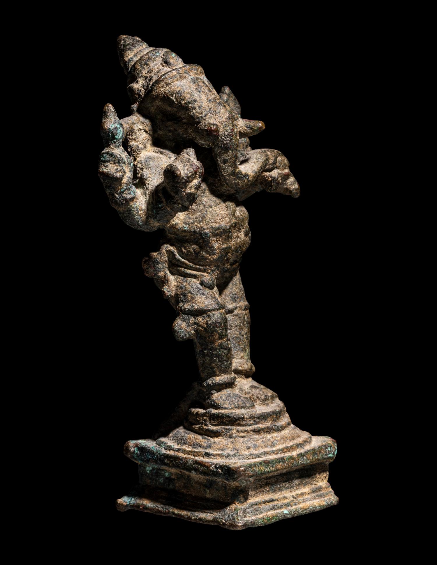 An Indian Bronze Figure of Ganesha