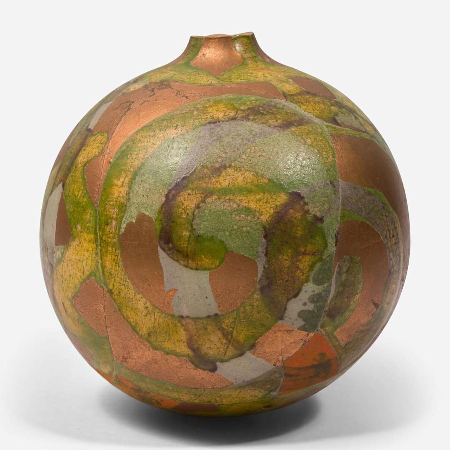 Rick Dillingham (American, 1952-1994) Polychrome Lustre Glazed Vessel, USA, 1986