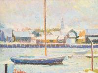 Sailing Vessel in Harbor