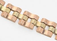 A Two-Tone 10K Yellow and Rose Gold Bracelet