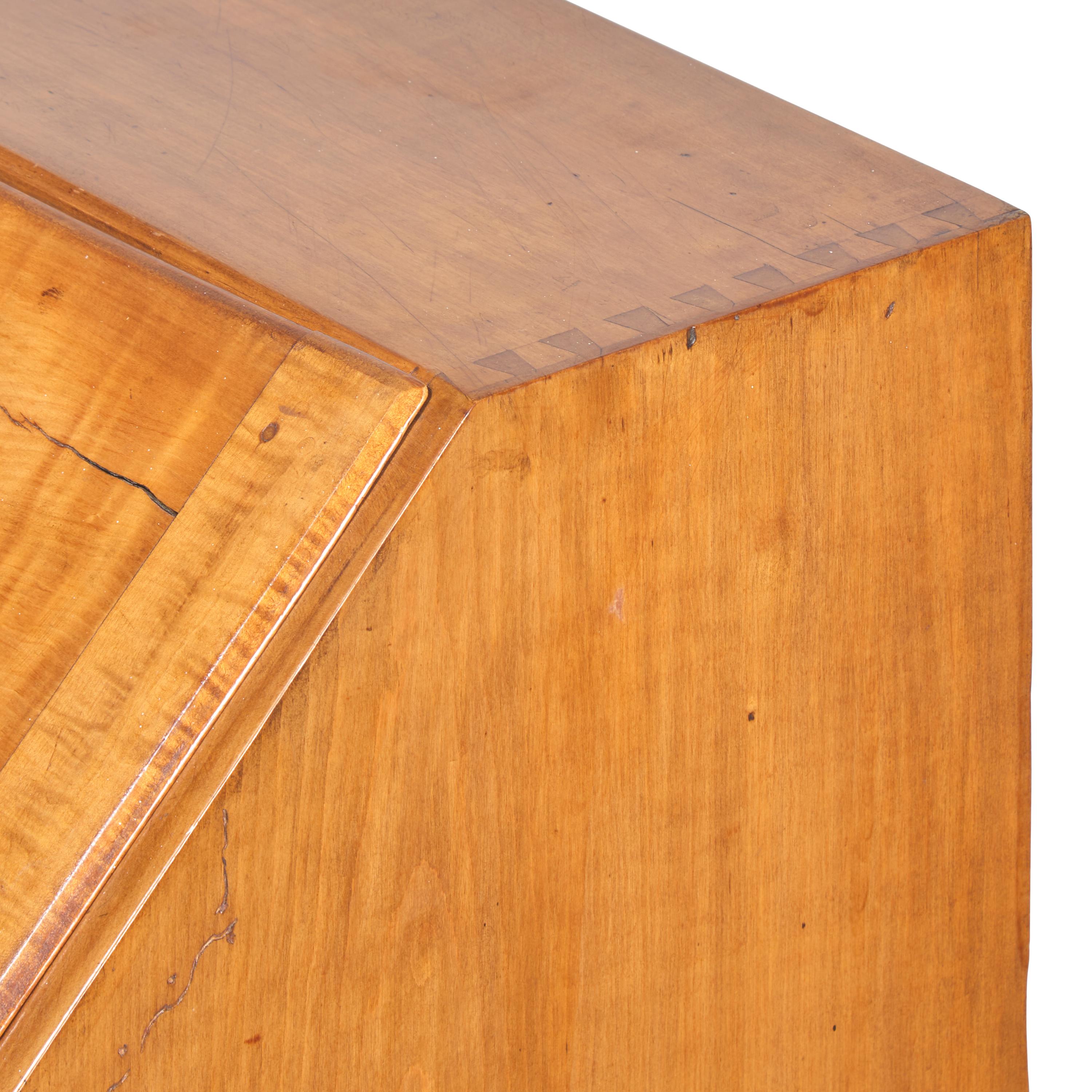 A Chippendale Tiger-Maple Slant-Front Desk