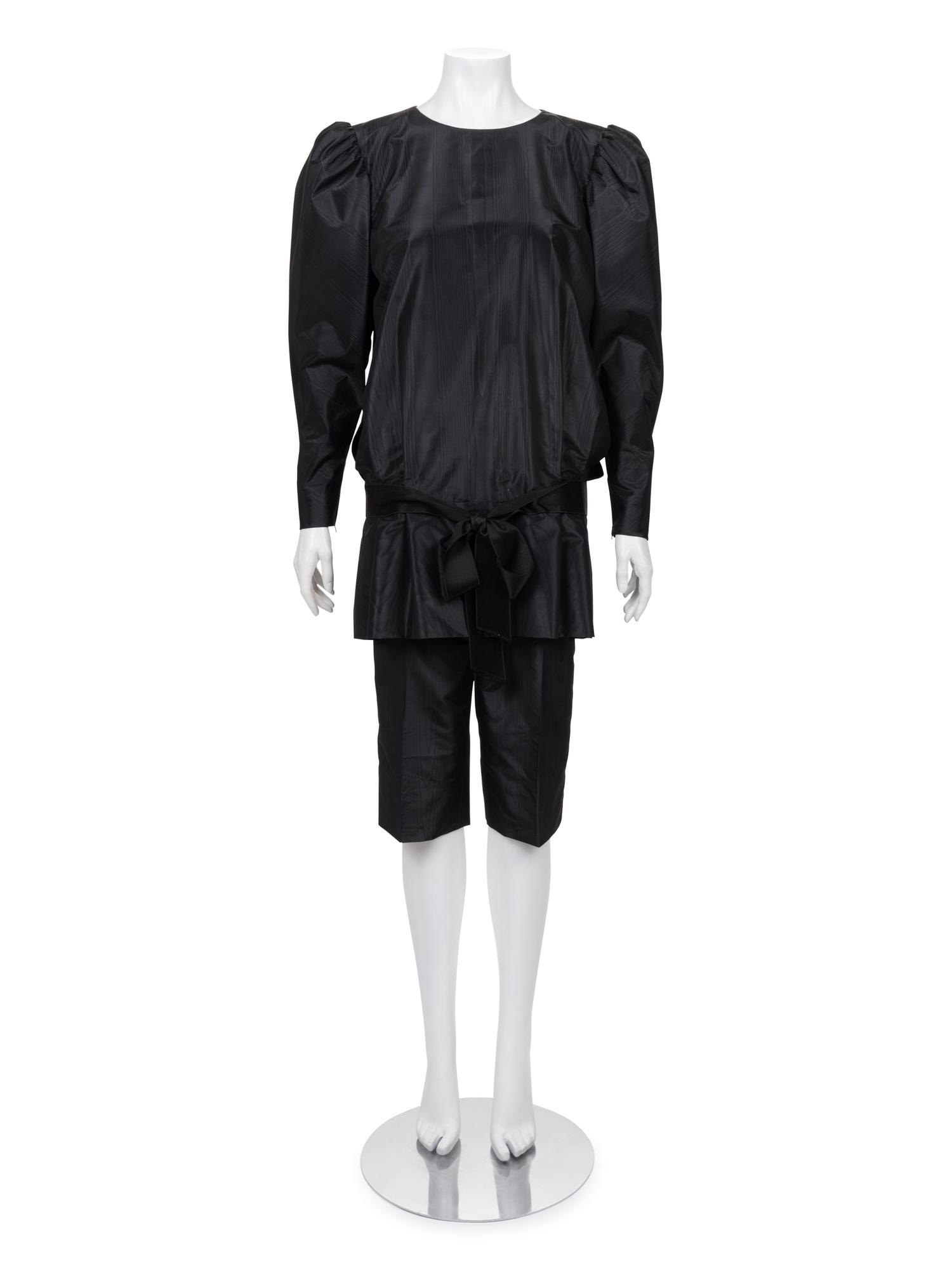Givenchy Haute Couture Silk Moiré Shorts Set, 1980-90s