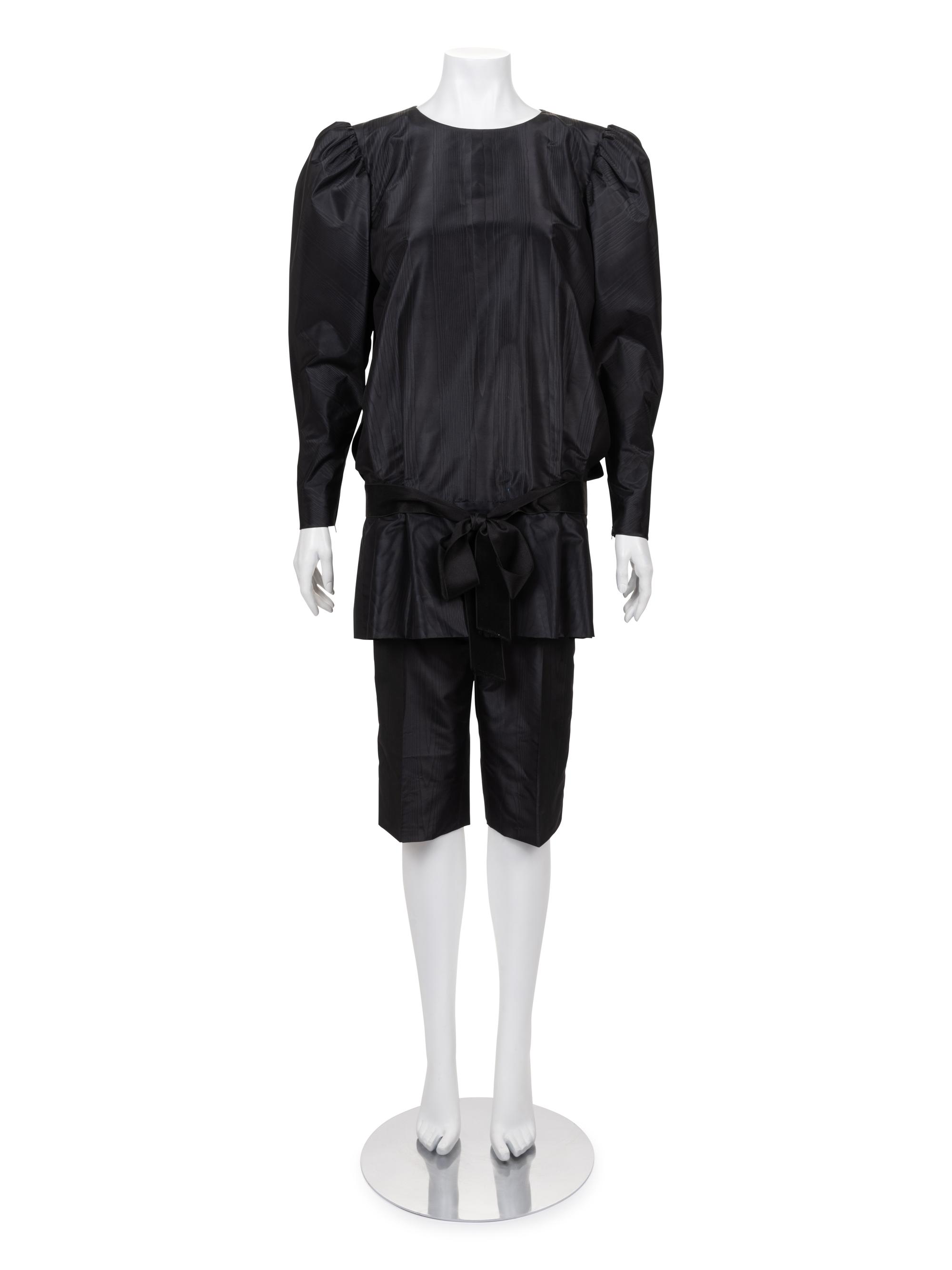 Givenchy Haute Couture Silk Moiré Shorts Set, 1980-90s