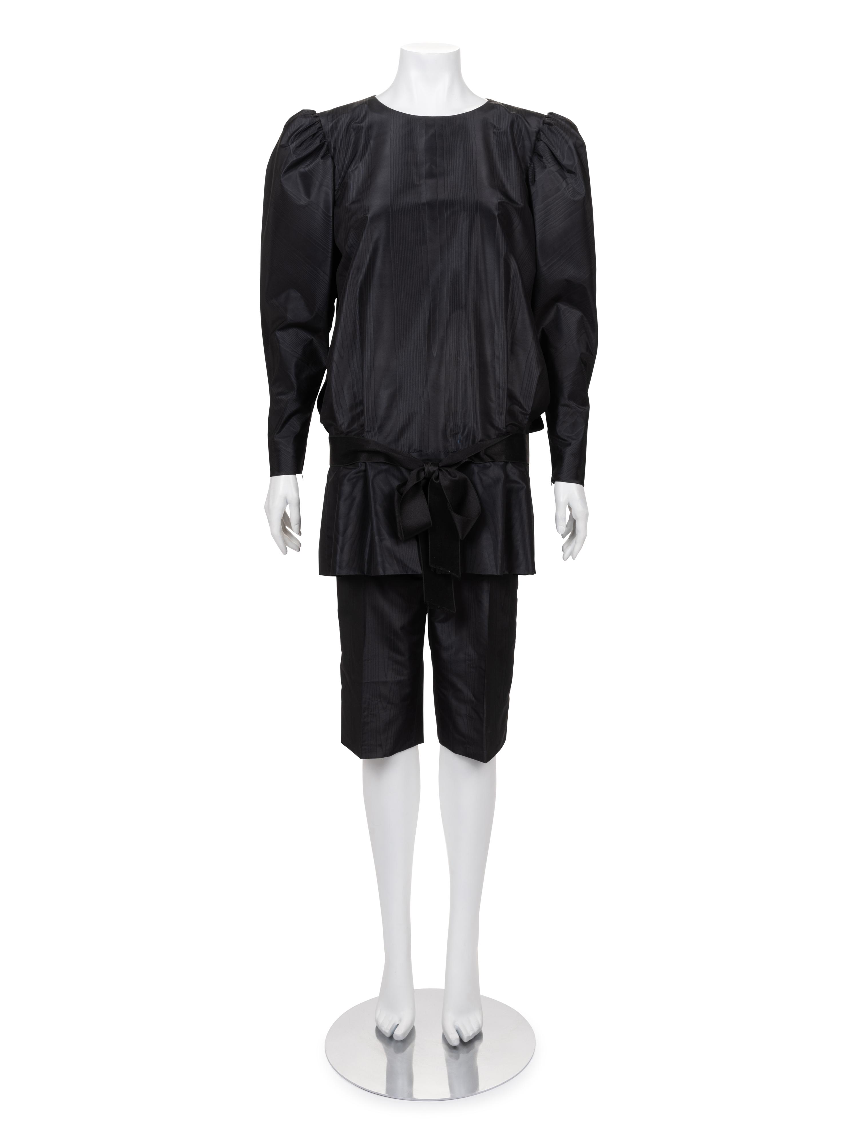 Givenchy Haute Couture Silk Moiré Shorts Set, 1980-90s