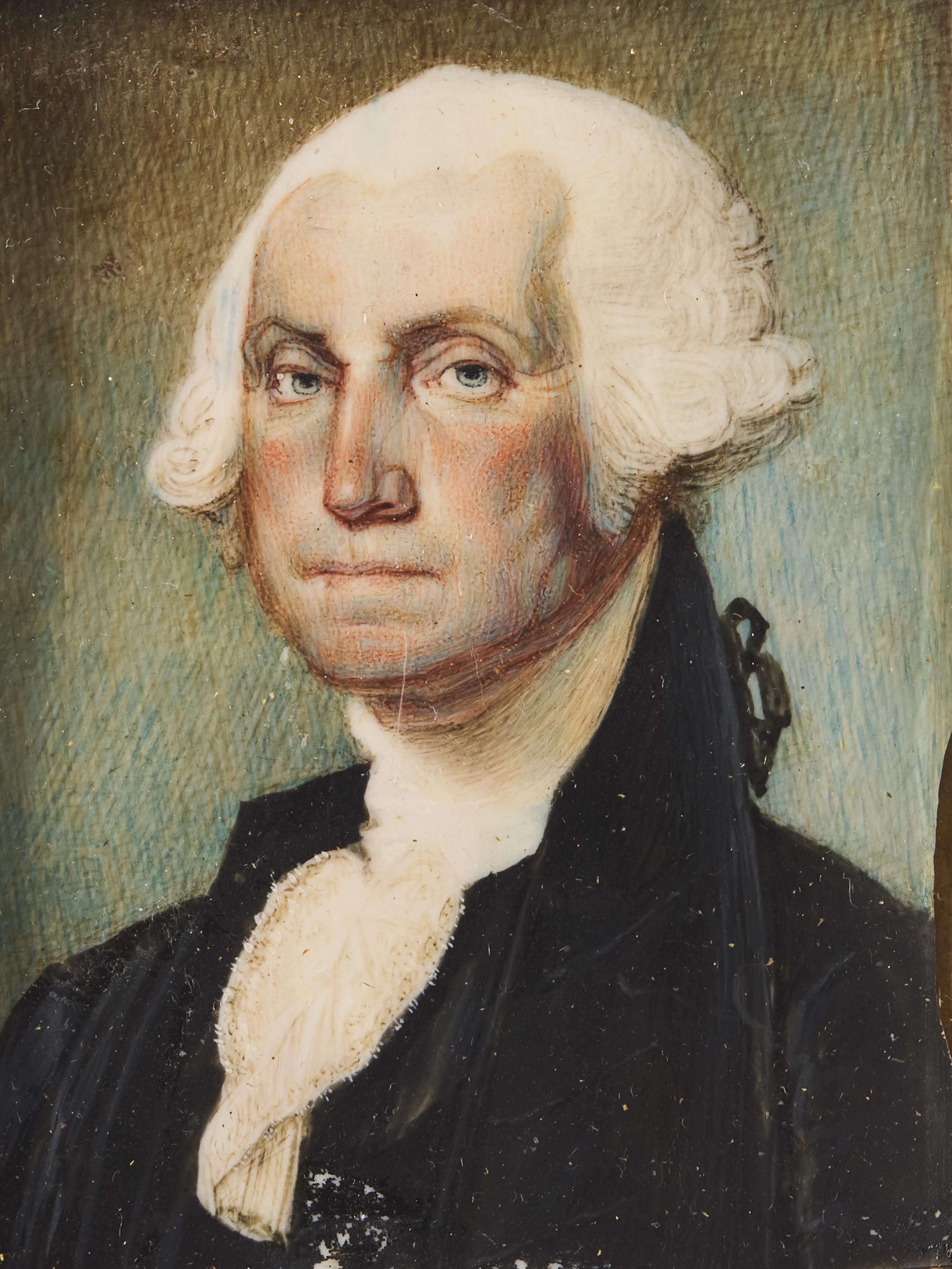 American School 19th Century, A Portrait Miniature of George Washington