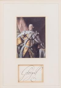 (BRITISH ROYALTY) 11 clipped signatures and signed photographs: Victoria, George III, IV, William IV, Charlotte and Duke of Wellington.
