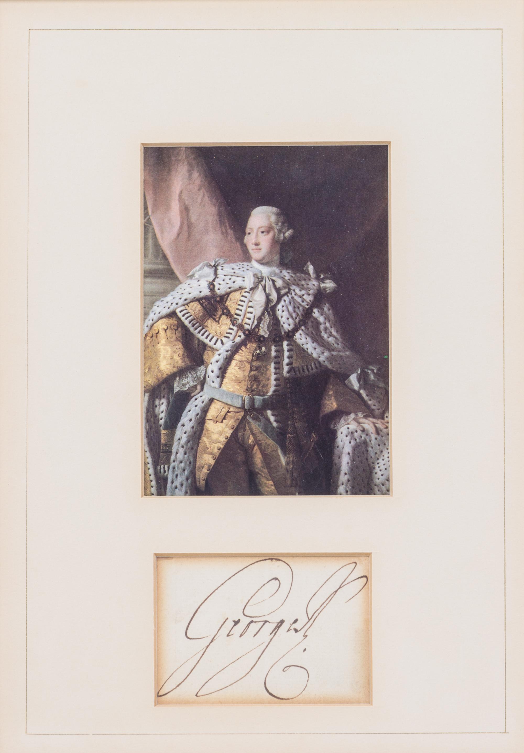 (BRITISH ROYALTY) 11 clipped signatures and signed photographs: Victoria, George III, IV, William IV, Charlotte and Duke of Wellington.