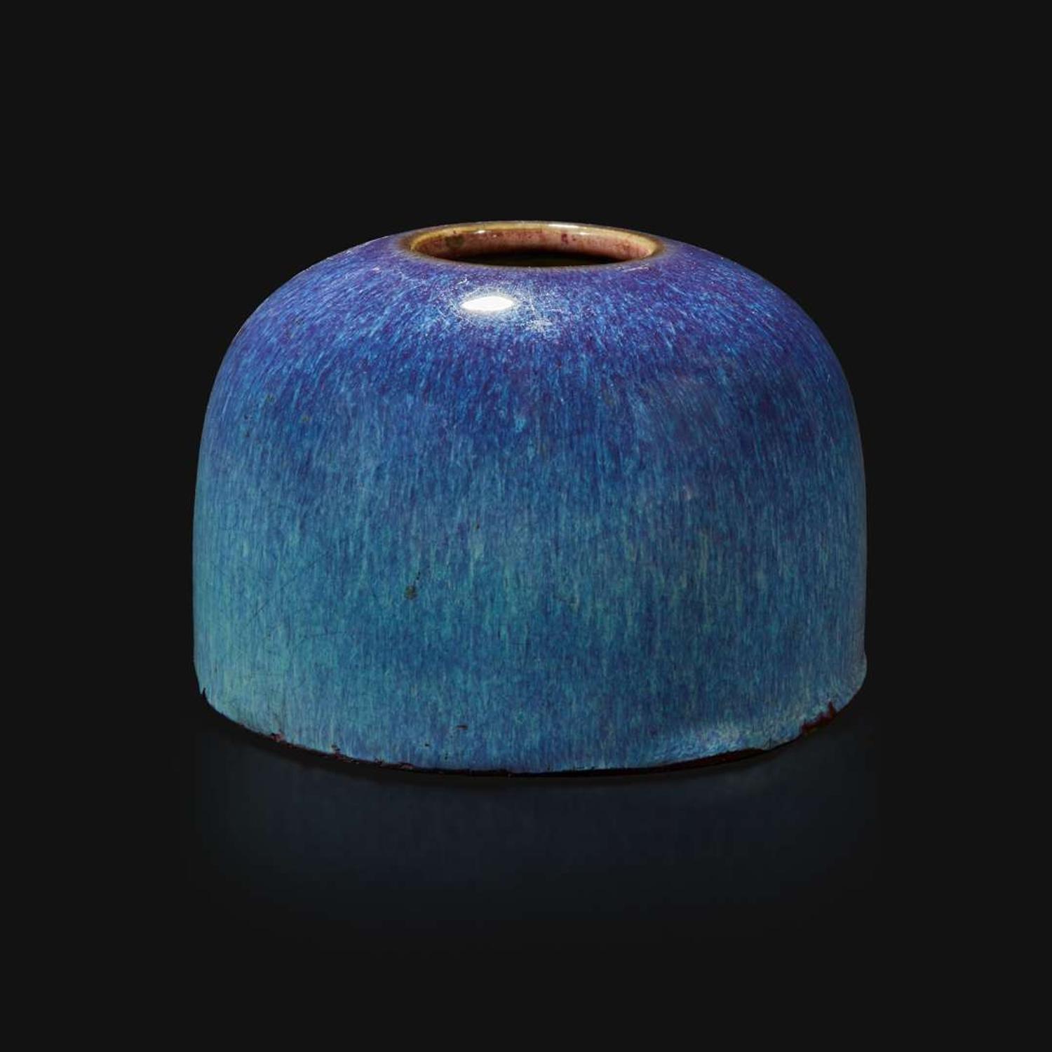 A Chinese flambe-glazed "Beehive" form water coupe 18th/19th Century