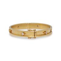 ELIZABETH LOCKE, YELLOW GOLD AND DIAMOND BANGLE BRACELET