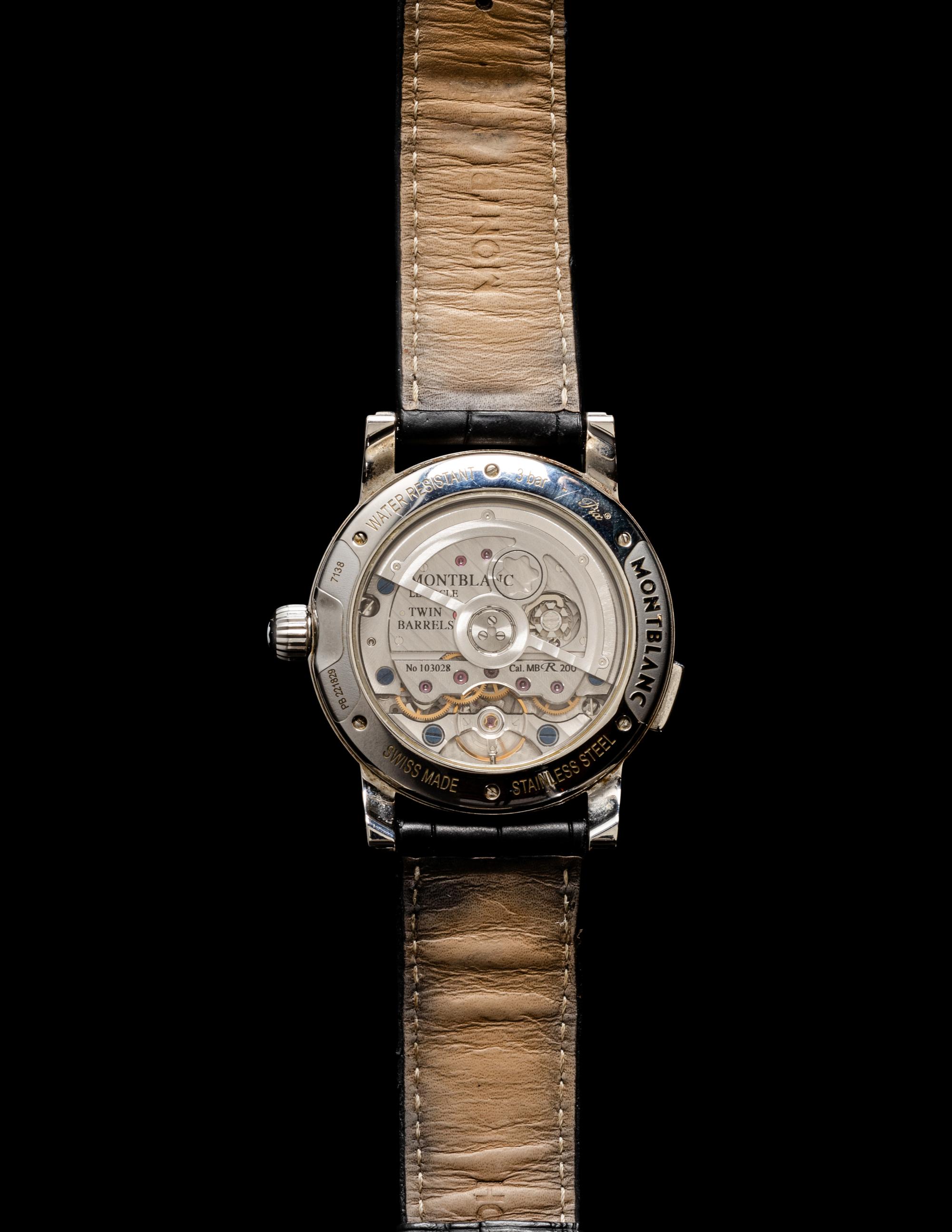MONTBLANC, REF. 7138 STAINLESS STEEL 'NICOLAS RIEUSSEC' GMT DATE WATCH