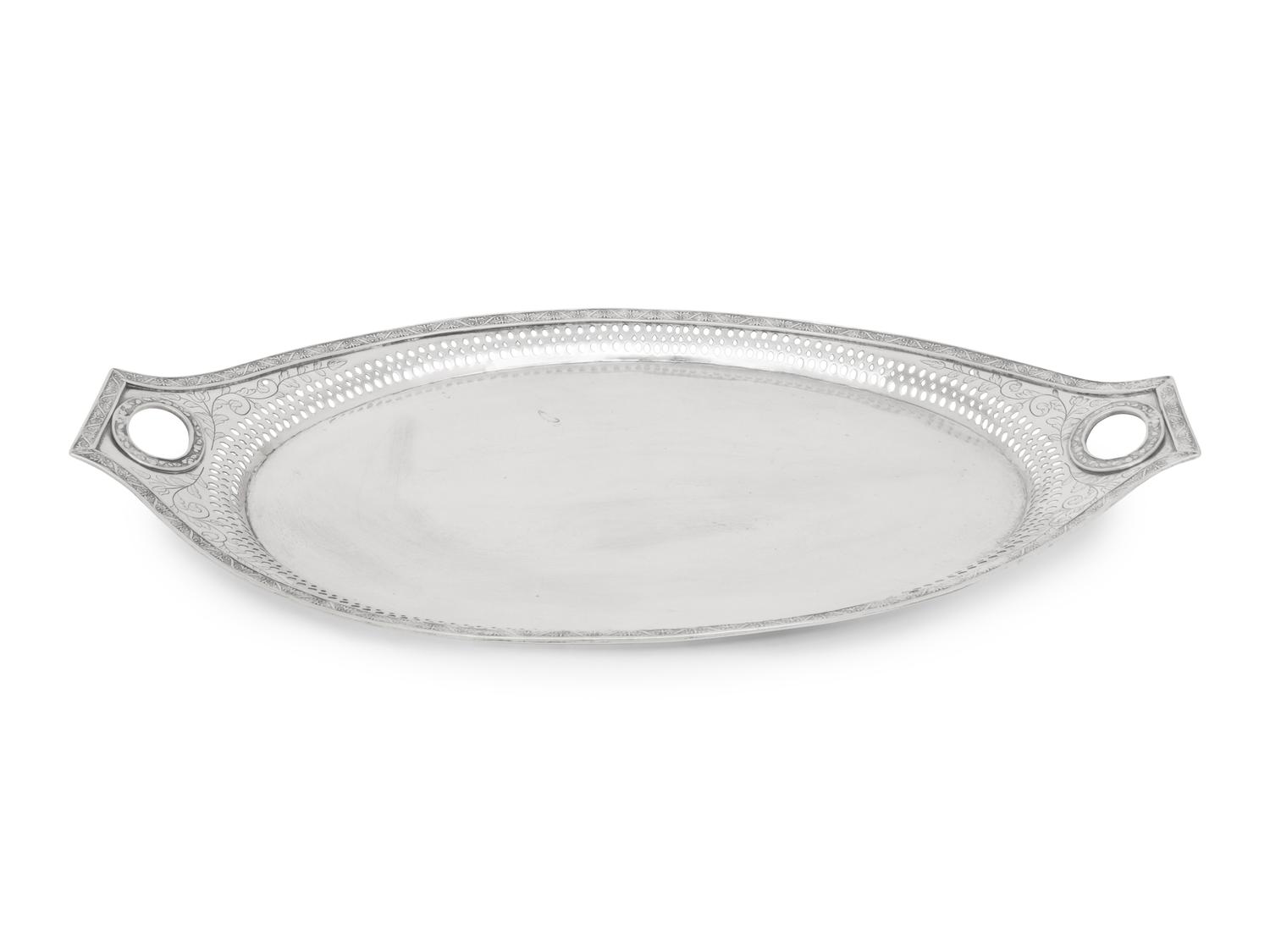 A Russian Silver Tray