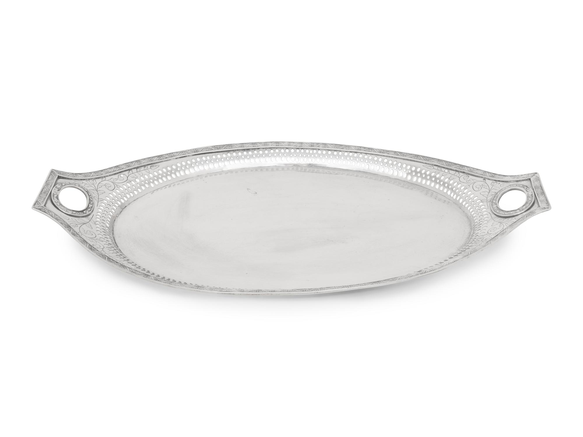 A Russian Silver Tray