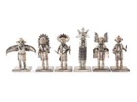 Group of Sterling Silver Katsina Figures