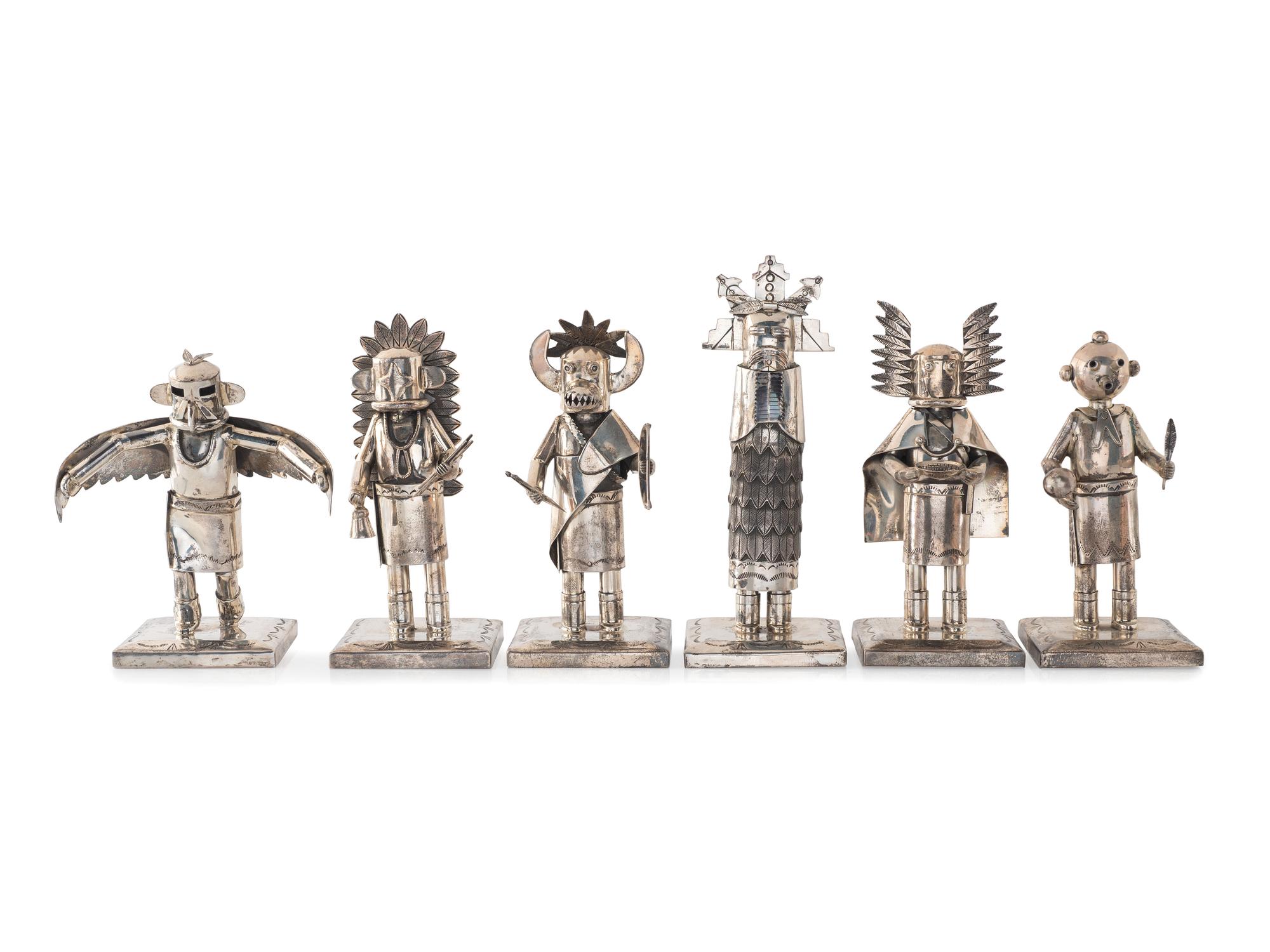 Group of Sterling Silver Katsina Figures