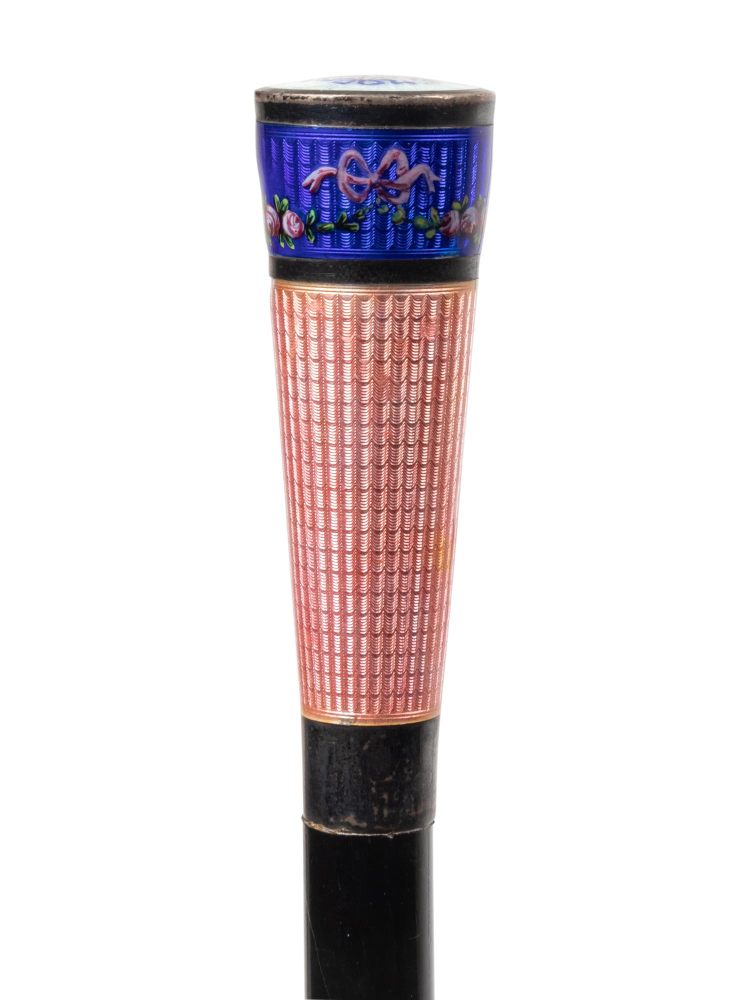 Two Continental Ebony-Shafted Lady's Walking Sticks