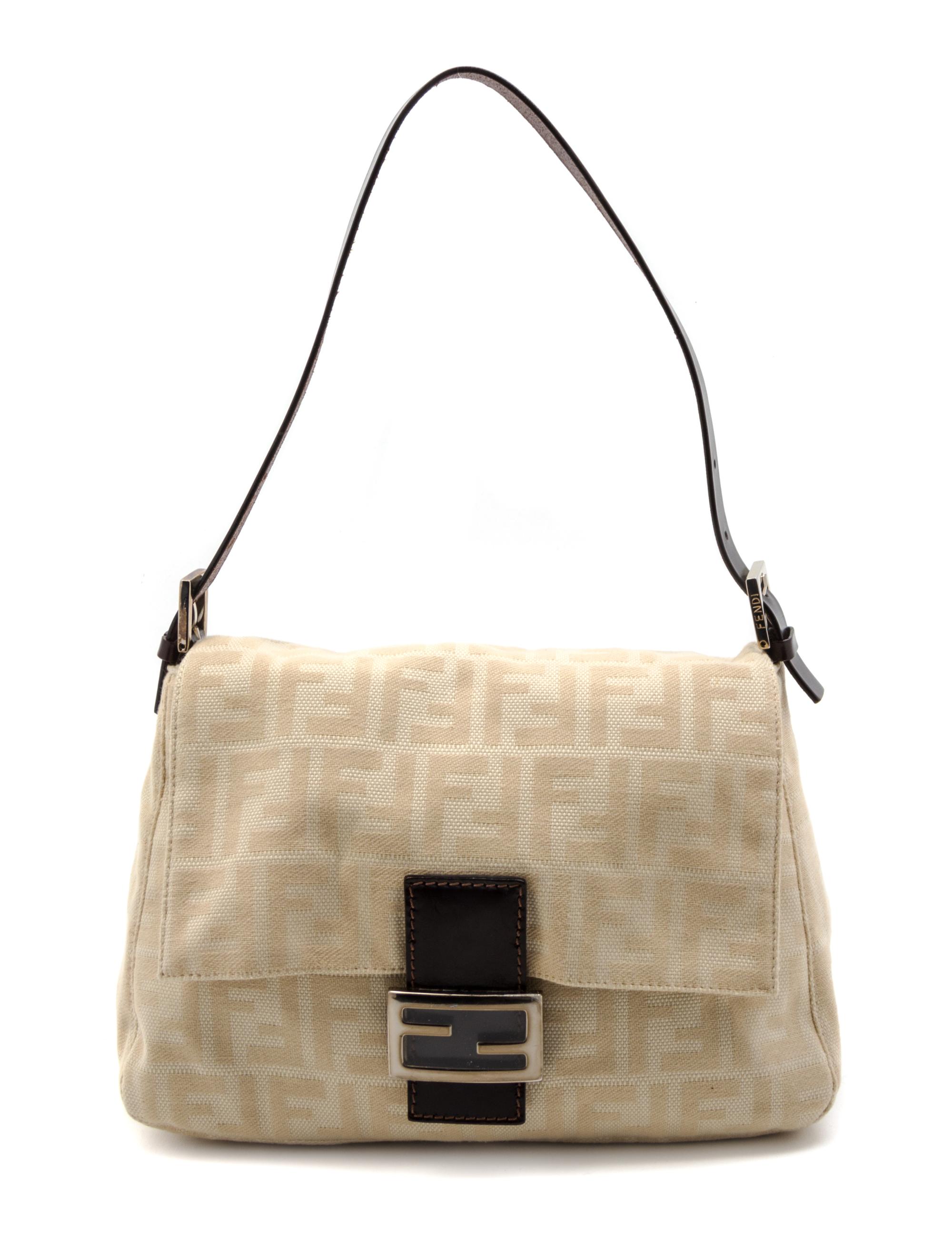 Two Fendi Textile Shoulder Bags,