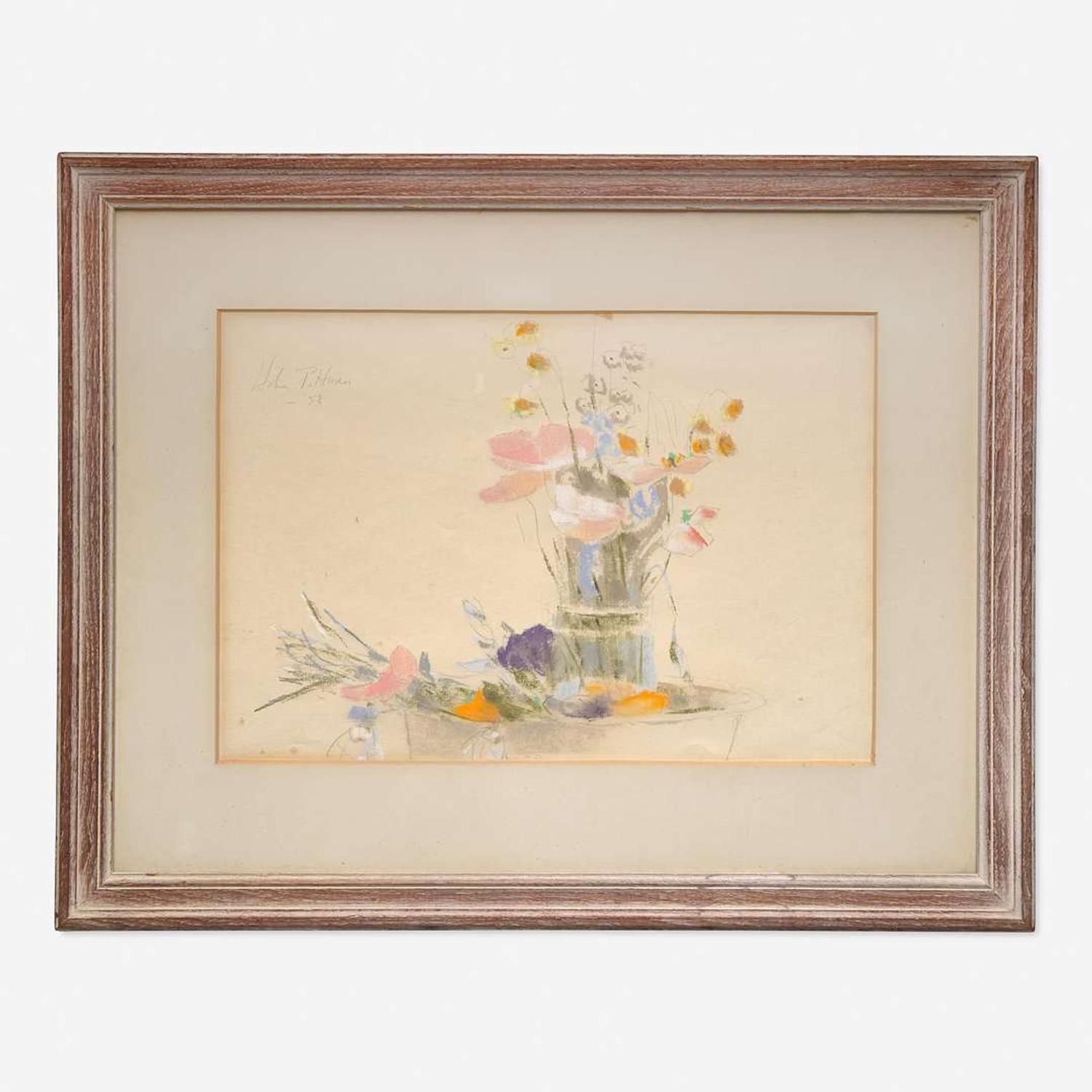 Hobson Pittman (American, 1900-1972) Study for Still Life with Flowers; together with two companions
